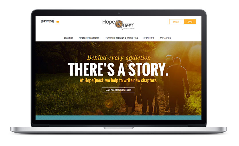 HopeQuest Website Home Page Design