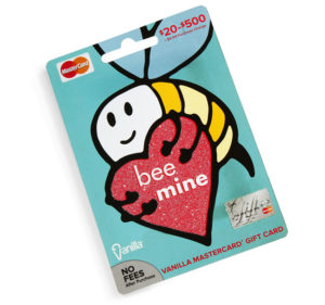 InComm, VanillaGift, spring gift card series by Annatto Valentine’s Day gift card Bee Mine