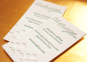 Christina Gillon Events branding and business card design.