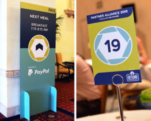 Partner Alliance 2015, Event Branding, Table Number and Wayfinding Signage by Annatto