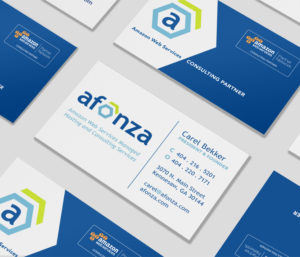 Branding for Amazon Web Services provider, Afonza. Developed by Annatto