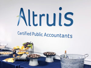 Altruis Certified Public Accountants Brand Identity - Wall Signage by Annatto